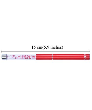YOANKU 3D Nail Art Brush with Rhinestone Handle - Size 4 Red Kolinsky Acrylic Brush | 1Pcs - Buy Online on GoSupps.com