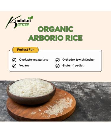 Koalakoi ORGANIC Premium non-GMO Italian Risotto Arborio white rice 4.5kg 100% Natural no Additives or Preservatives Vegan Kosher Baking & Cooking - Buy Online on GoSupps.com