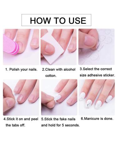 Double-side Nail Adhesive Tabs Nail Jelly Double-Sided Adhesive Nail Glue Stickers 10 Sheets (240PCS) Nail Glue Stickers - Buy Online on GoSupps.com