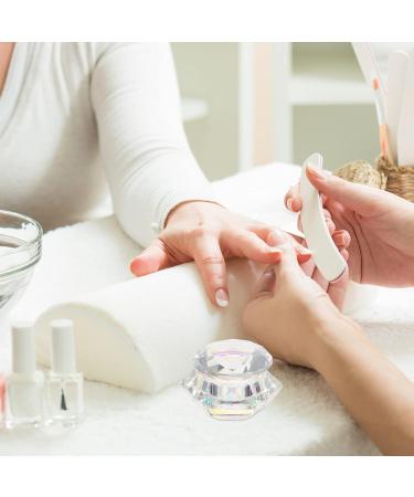 Housoutil Nail Art Crystal Cup Nail Art Liquid Cup Nail Art Tools Dappen Dishes Container with Lid Dappen Dish with Lid Nail Liquid Bowl Clear Container with Ring White Crystal Acrylic Glass - Buy Online on GoSupps.com
