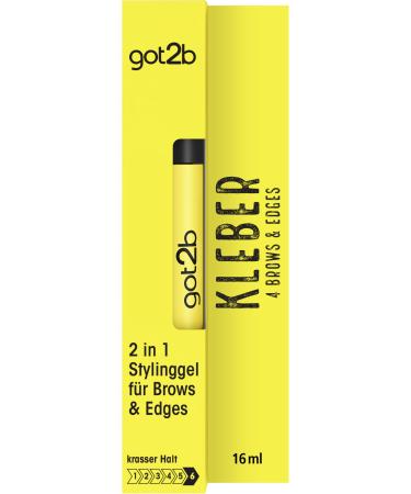 Got2B got2b Colle 4 Brows & Edges (16 ml) 2-in-1 Brow Gel & Hair Mascara with handy styling gel and double-sided eyebrow brush to tame baby hairs vegan formula