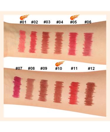 12 Colors Creamy Matte Lip Liner Pen Set - Long Lasting Waterproof High Pigment Makeup for Women | Daily Use Lip Liners Kit (Set A - Buy Online on GoSupps.com