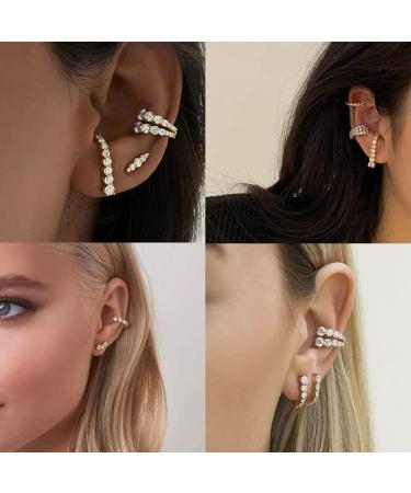 Slimio Auricular Rowline Ear Cuff Acupressure Sl_Imming Earrings Non Piercing Lympha-Circurl Magnetic Ear Ornament for Women 6Pairs - Buy Online on GoSupps.com