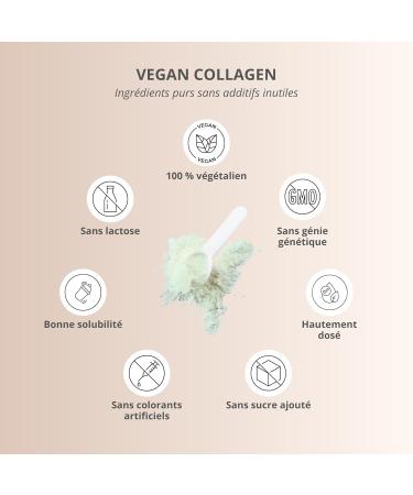 Vegan Collagen Formation Support - Powder to Support Collagen Formation - With Hyaluronic Acid + Vitamin C for Skin Hair Nails - 400g Green Apple - Buy Online on GoSupps.com