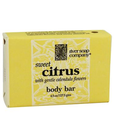 RIVER SOAP Sweet Citrus Soap Bar - 4.5 OZ | Natural Moisturizing Soap for All Skin Types | International Shipping Available - Buy Online on GoSupps.com
