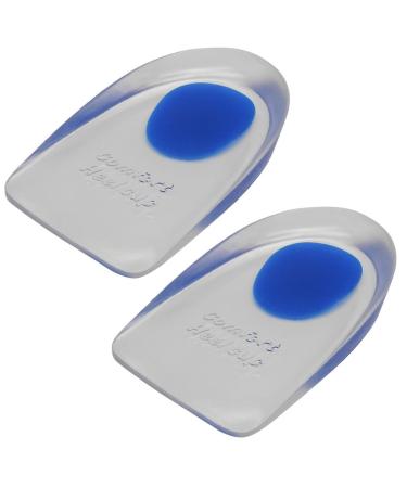 TrendBox Men Blue Silicone Gel Elastic Soft Cushion Heel Pads Insoles Inserts Pain Relief Foot Care Massager Shock Absorption Sports Walking