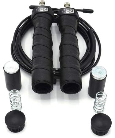 Buy Sports Research Sweet Sweat Pro Jump Rope - Black | High-Performance Fitness Gear - Buy Online on GoSupps.com