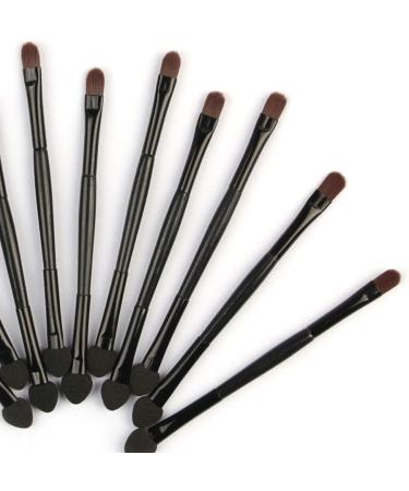 10pcs Makeup Brush Eye Shadow Applicator Beauty Tools for Double-Headed Brush Black Pole Eyelashes Cosmetic Tool - Buy Online on GoSupps.com