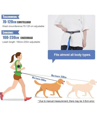 Snocyo Jogging Leash for Medium & Large Dogs - Elastic Reflective Dog Leash with Double Handle & Waist Belt - Perfect for Active Pet Owners - Buy Online on GoSupps.com