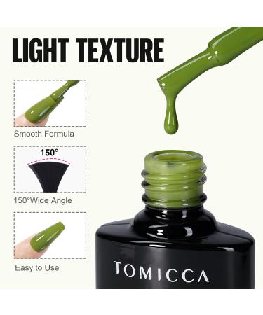 TOMICCA Gel Nail Polish Set - White, Olive Green & Dark Green Colors - Soak Off UV LED Gel Kit for Manicure - Salon Quality at Home - 4x8ML - A116024 - Buy Online on GoSupps.com