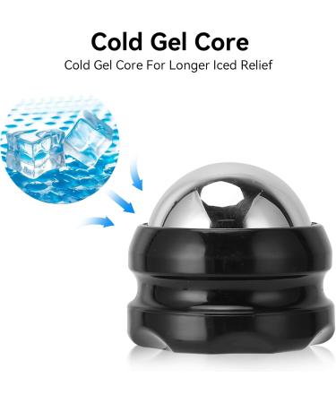 Cold Massage Scroll Ball | Stainless Steel Ice Roller for Sore Muscles & Swollen Eyes - Ideal Self-Massage Device - Buy Online on GoSupps.com