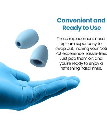 Calvana (4-Pack) Neti Pot Nasal Tips, Compatible with SinuCleanse Soft Tip Neti-Pot Nasal Rinse System, Food-Grade Silicone, BPA-Free & Latex-Free - Buy Online on GoSupps.com