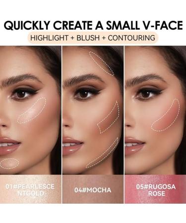 2-Pack Highlighting and Finishing Stick Non-stick Face Highlighter and Shadow Pencil Long-Lasting Smooth Face Highlighting Makeup (Pearl and Coffee) - Buy Online on GoSupps.com