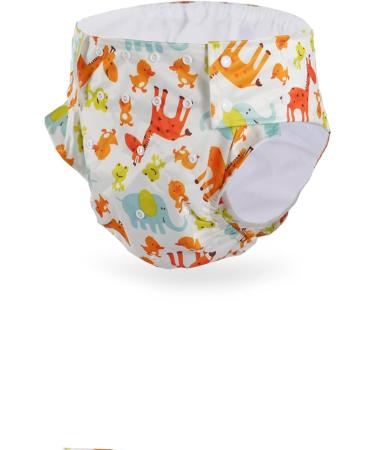 Cutieplusu Washable Pocket Diaper Cover - Adjustable Reusable Leak-Proof Breathable Adult Fabric Diaper - Cute Giraffe Design - Buy Online on GoSupps.com