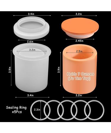 BABORUI Silicone Concrete Candle Jar Molds with Lids - Cylinder Candle Vessel Cement Molds for Candle Making Supplies - Buy Online on GoSupps.com