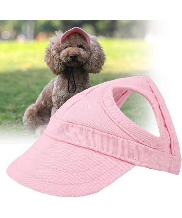 Tnfeeon Pet Baseball Cap for Dogs & Cats - Adjustable Summer Sunbonnet with Ear Holes - Pink Stripes - Perfect for Outdoor Fun! - Buy Online on GoSupps.com