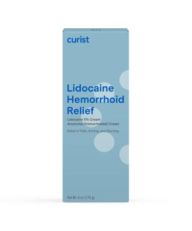 Curist Lidocaine Cream 5% Hemorrhoids Treatment - 6 oz (170 g) XL Tube - Anal Numbing Cream for Itching & Burning - 5% Lidocaine Numbing Cream - Hemorrhoid Cream with Lidocaine