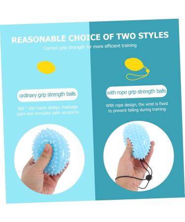 Lurrose 2-Piece Hand Strengthener Set | Rope Handball & Massage Device | Fitness Accessories for Rehabilitation & Finger Exercises | Handmade Blue Squeeze Balls - Buy Online on GoSupps.com