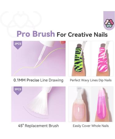 Saviland Dip Powder Base Ultra Adhesive: 15ml Vitamin E Dip Foundation Coat for Refill Dip Powder Liquid Set Nail Kit with 2 Liner 3 Replacement Brush for French Nail Art Beginner Home Salon DIY - Buy Online on GoSupps.com