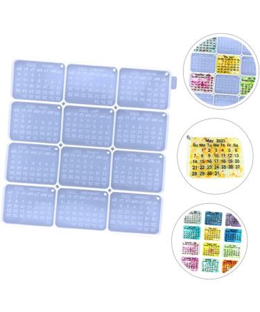 LALAFINA Mold Epoxy Chic Silicone Key Calendar Pendant Keychain Creative Multipurpose Making Chain for Diy White 25.3x24cm - Buy Online on GoSupps.com