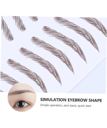 Housoutil Authentic Eyebrows 4pcs Eyebrow Stickers 6d Hair- Eyebrows Stickers Water Transfer Eyebrow Sticker 4d Tool Water Proof - Buy Online on GoSupps.com