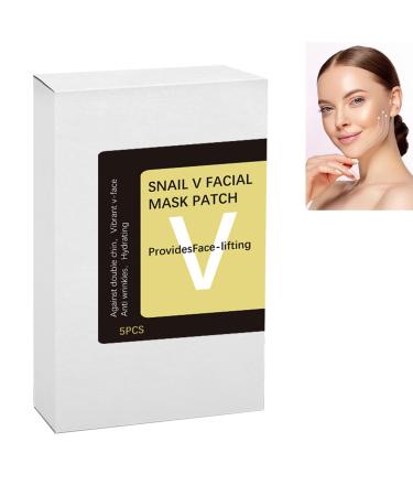 Snail Mucin Face Masks V-shape Facial Moisturizing Firming Mask Double Chin Reducer Collagen Mask Skincare Chin Mask for Skin Firming & Tightening Moisturizing Face Slimmer
