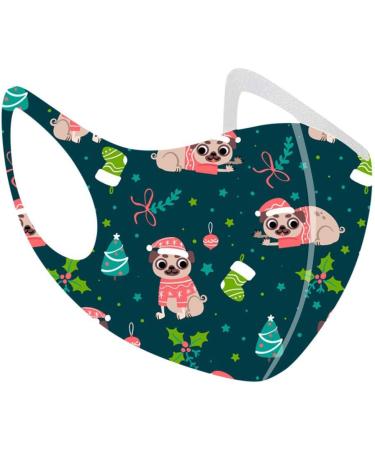 Riou 5-Piece Children's Christmas Mouth & Nose Protection - Washable Silk Neck Scarves for Girls | Breathable Dust Protection - Buy Online on GoSupps.com