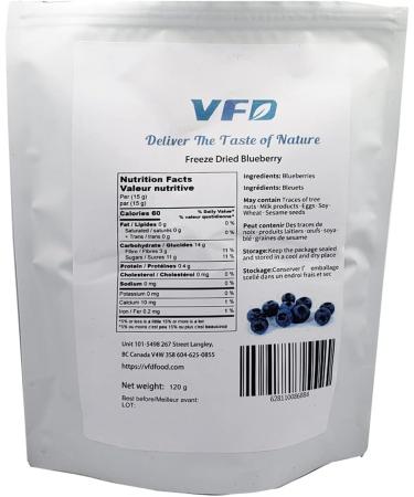 Freeze-Dried Blueberry 120grams - No additives Pure Natural No GMOs | Delicious and Nutritious Freeze-Dried Blueberries for Snacking Baking Smoothies and Coffee - Buy Online on GoSupps.com