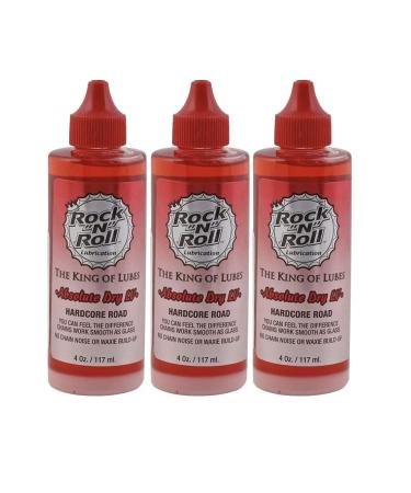 Rock N Roll Rock-N-Roll Absolute Dry LV Bicycle Chain Lube Made for Road Bikes - 4oz - (Pack of 3)