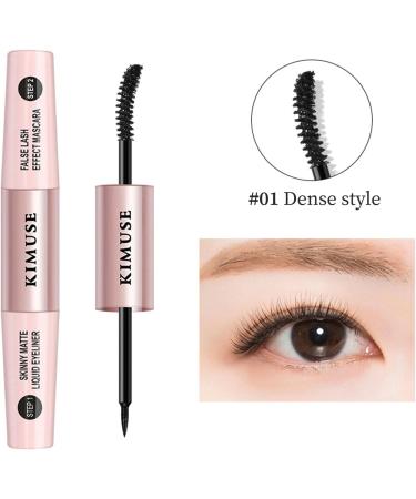 Yeeda Mascara And Eye Liner In One Piece Mascara And Eyeliner With Ultra Fine Brush Head Long Lasting Natural Eye Looking Mascara & Liquid Eyeliner 2 In 1 For Travel Microblading - Buy Online on GoSupps.com
