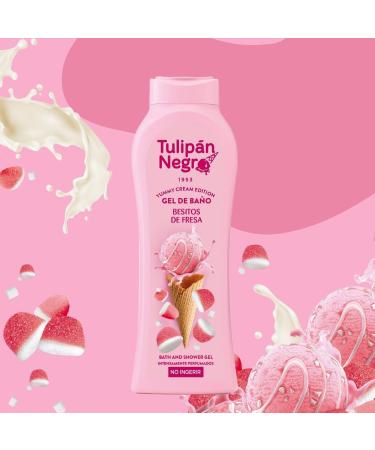 TULIPAN NEGRO Strawberry Kiss Shower Gel - 21.9 fl oz | Sweet & Nourishing Body Wash for All Skin Types - International Shipping Available - Buy Online on GoSupps.com