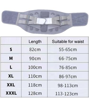 Unisex Lumbar Support Pain Relief Belt - Intervertebral Disc Back Support & Posture Correction - Steel Widened Waist Protection (Gray XXXL) - Buy Online on GoSupps.com