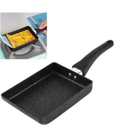 Frying Pan Kitchen Cookware Grill Pan Rectangular Non Stick Saucepan Plastic Handle Black Omelet Frying Pan Maifan Stone Small Frying Pan Square Grill Pan with Meat Vegetables or Go Camp Cooking - Buy Online on GoSupps.com