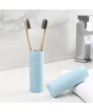Portable Travel Toothbrush Holder with Dust Protection Cover - Blue Toothbrush Organizer for Outdoor Use - Buy Online on GoSupps.com