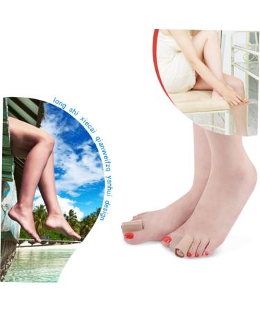 Silicone Gel Toe Tubes - Medium Khaki, Cuttable & Comfortable Toe Separator for Bunion Relief and Toe Alignment - Buy Online on GoSupps.com
