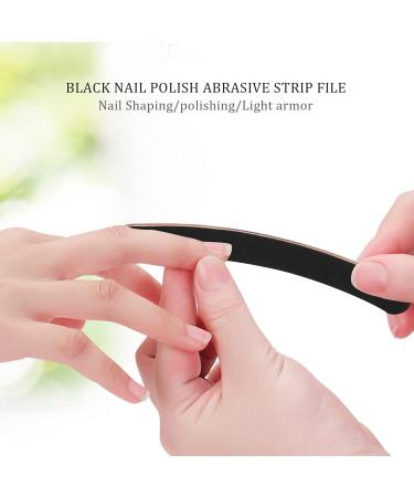 Scalewbin 10 Double Sided 100/180 Grit/Bana Na Curved Nail Files Uk Emery Board - Buy Online on GoSupps.com