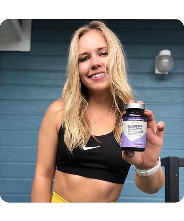 Vitamin Bounty Elderberry Capsules 5-in-1 Blend with Zinc, Vitamin C, Garlic & Echinacea - Immune Support Supplement, Non-GMO - 60 Count - Buy Online on GoSupps.com