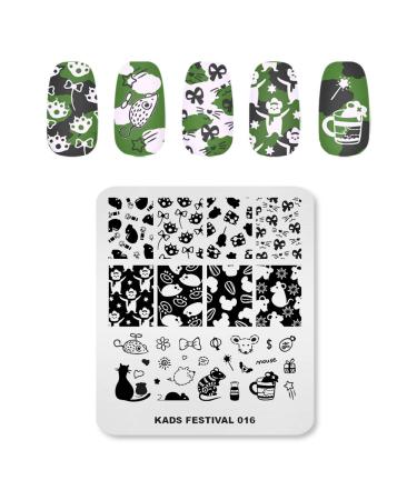 KADS Nail Art Stamping Plates - FE016 | DIY Manicure Templates for Perfect Nail Designs - International Shipping Available - Buy Online on GoSupps.com