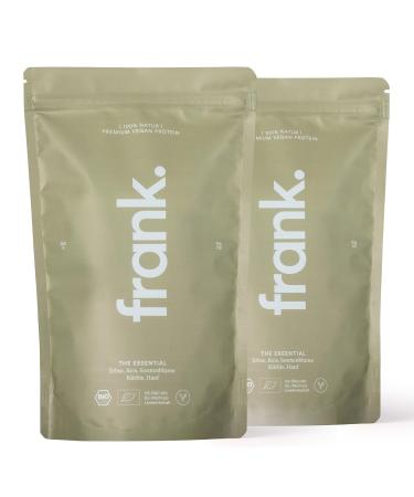 Frank Protein |Vegan bio protein powder with 22g protein per serving |Neutral taste without flavors & sweeteners |2 x 0.5 kg 2 x 500g