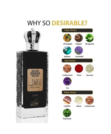 Ana Al Awwal by Nusuk Eau De Parfum Spray 3.4 oz / 100 ml (Men) - Buy Online on GoSupps.com