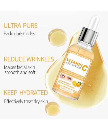 Vitamin C Eye Serum for Anti-Ageing, Wrinkles, Puffy Eyes & Dark Circles - Buy Online on GoSupps.com