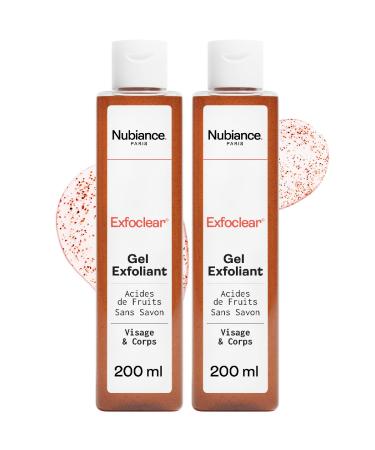 Nubiance - Exfoclear - 2x200ml - fruit acid peeling for face and body - deep clean gel against blackheads for greasy and dry skin. ... - Buy Online on GoSupps.com