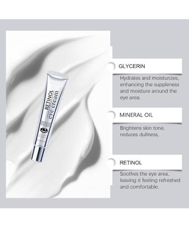  yikaiszh Retinol 2-pack of eye creams that reduce wrinkles instantly firm dark circles relieve puffiness nourishing eye contour mask moisturizing and repairing - Buy Online on GoSupps.com
