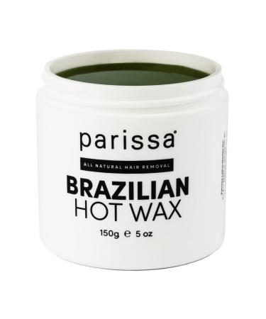 Parissa Brazilian Hot Wax Kit No-Strips needed and Microwavable for At-Home Hair Removal on Brazilian  Bikini or Underarm