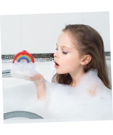 3pcs Rainbow Bathing Balls | Colorful Body Scrubber Sponges for a Luxurious Bath Experience | Bubble Forming Bath Wipe & Skin Care - Buy Online on GoSupps.com