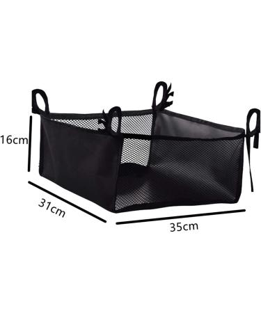 Wheelchair Storage Bag - Rollator Underseat Organizer Lightweight Elderly Walker Basket Basket Pouch for Rollator Elderly Walker Basket Scooters Shopping Black (Black) - Buy Online on GoSupps.com