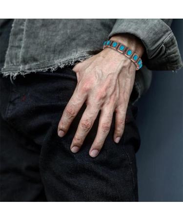 Shop Pure Copper Adjustable Magnetic Turquoise Bracelet for Women - Healthy Jewelry Gift - Buy Online on GoSupps.com