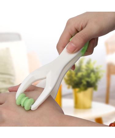 2 in 1 Finger Joint Acupuncture Massager - Stress Relief & Acupressure Roller for Enhanced Blood Circulation (Green) - International Shipping Available - Buy Online on GoSupps.com