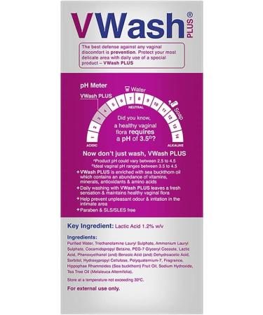 VWash Intimate Hygiene Wash 200ml - Keep Clean & Fresh All Day - Buy Online on GoSupps.com