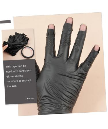 FRCOLOR 5 Sets Anti Uv Gloves Manicure Protection Gloves Led Dry Lamp Gloves Nail Art Tape Black Manicure Gloves Uv Protection Nail Tape for Nail Art Nail Supplies Pvc - Buy Online on GoSupps.com
